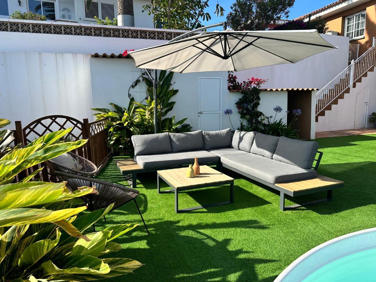 Casa Con Piscina Y Jardin Con Vistas Al Mar Villa Puerto de la Madera Exteriör bild